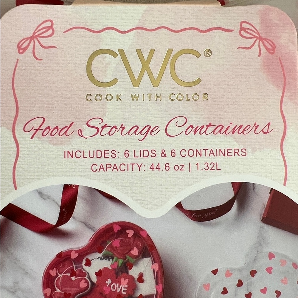 NEW Cook With Color Heart-Shaped Food Storage Containers ❤️🩷❤️🩷 - Picture 2 of 16